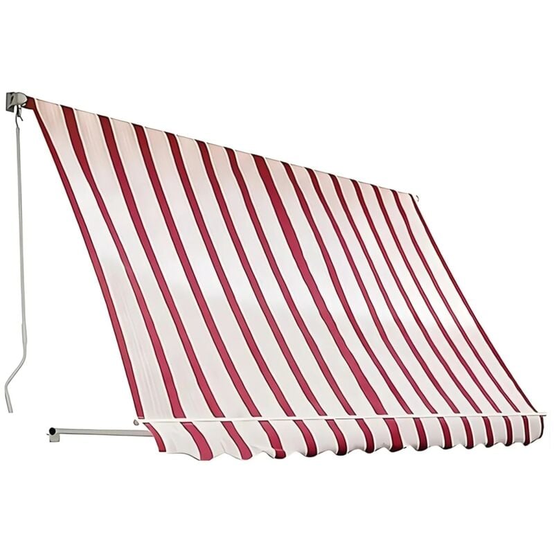 foto del prodotto tenda da sole a caduta 200x250 riga rossa con bracci senza cassone