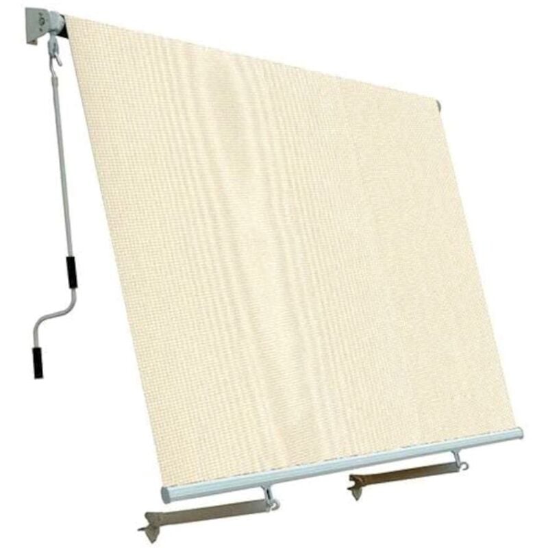 foto del prodotto tenda da sole a caduta con bracci 250x250 cm avvolgibile impermeabile beige 250x250h cm colore beige