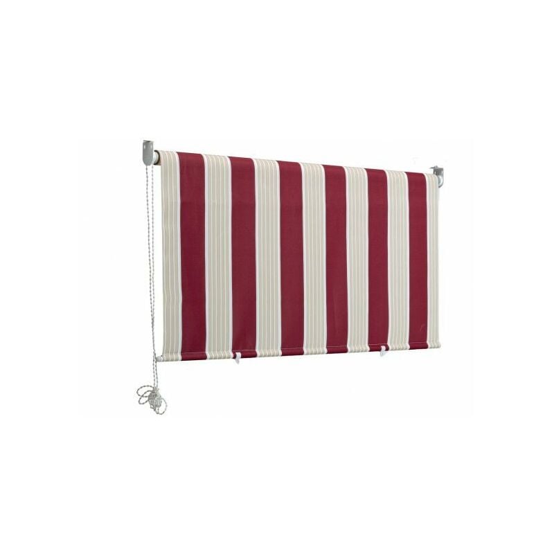 foto del prodotto tenda da sole a caduta, rullo avvolgibile con catenella l 150 h 250cm fredi righe bordeaux