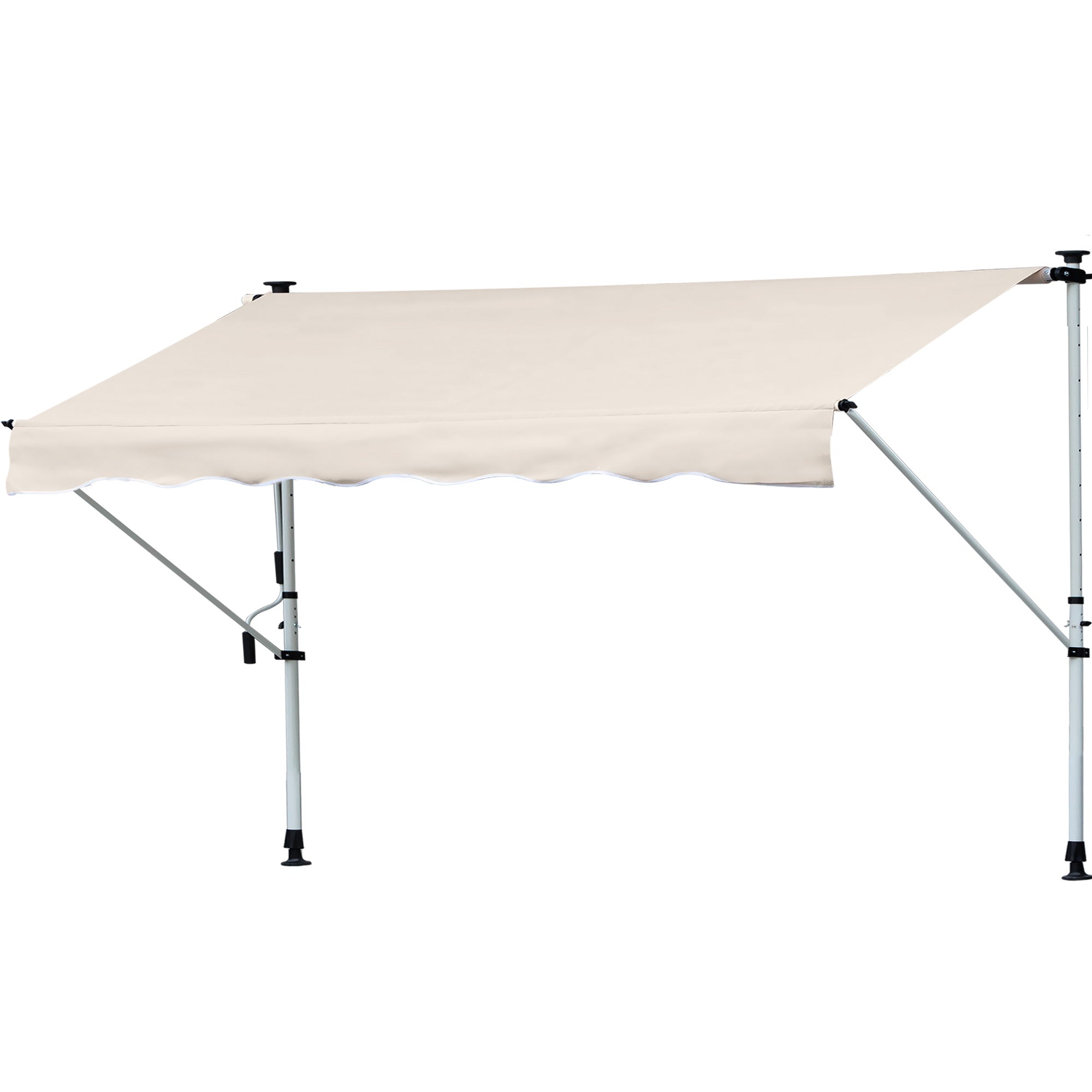 foto del prodotto tenda da sole avvolgibile 4x1,2m autoportante bianca