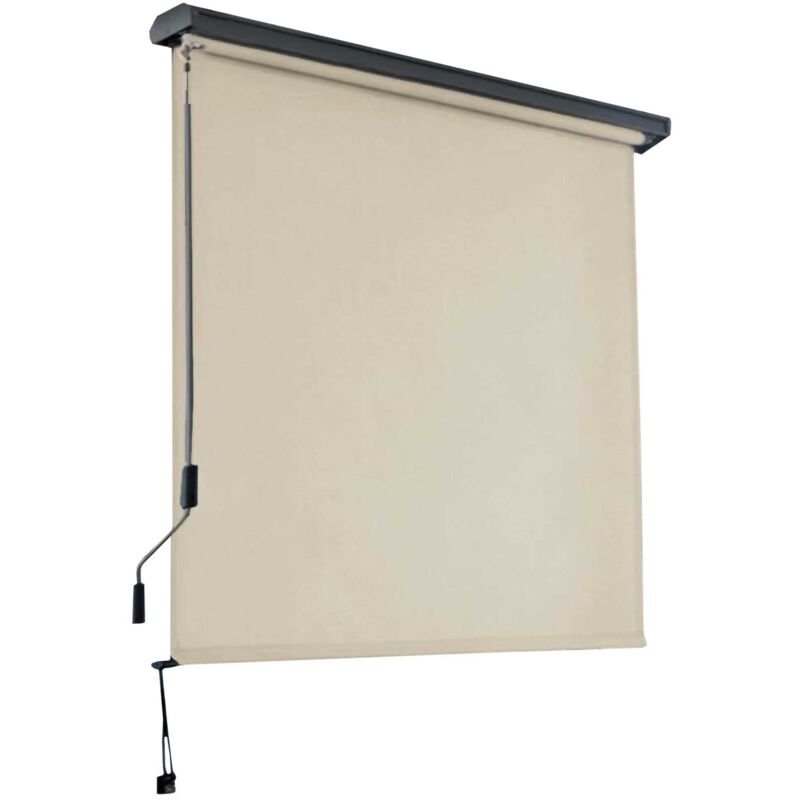 foto del prodotto tenda da sole avvolgibile manuale 160x250 cm in alluminio e poliestere charleston bianco