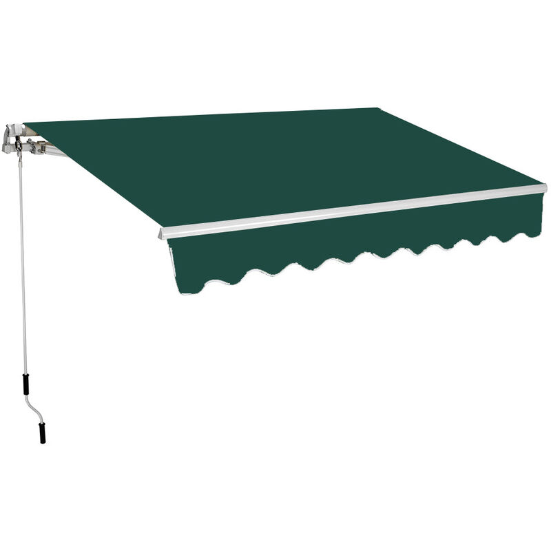 foto del prodotto tenda da sole barra quadra 200x300 cm tessuto in poliestere verde unito