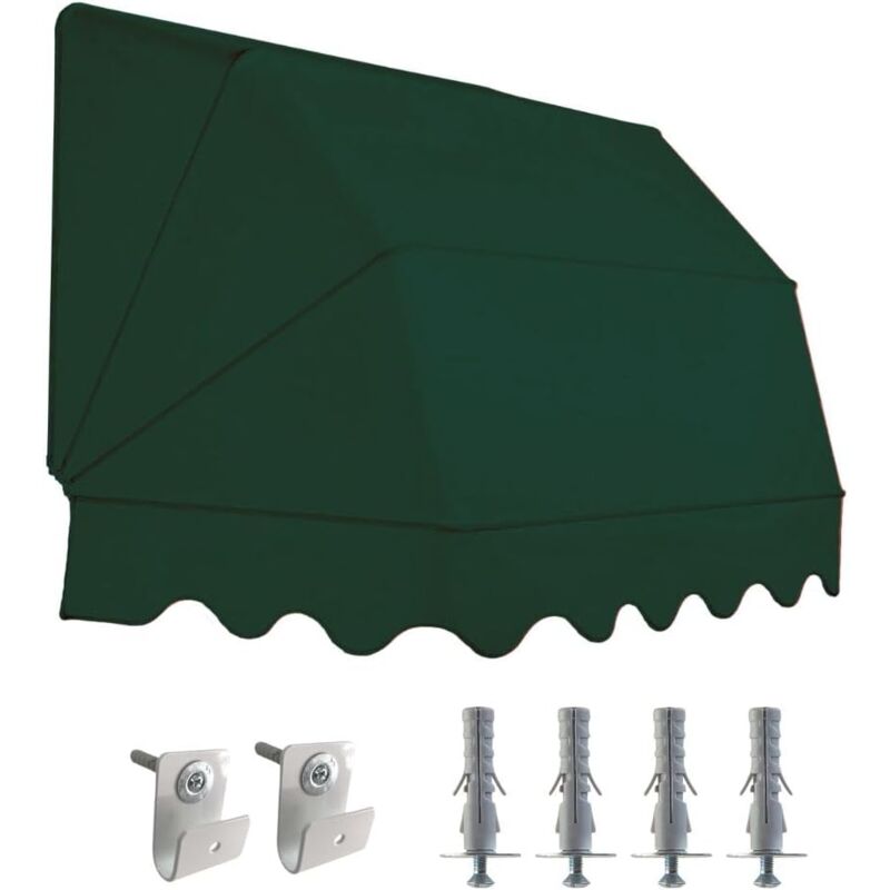 foto del prodotto tenda da sole cappottina 4 raggi l.200 x h.100 movimento corda dx,volant c-struttura alluminio bianco-tessuto tempotest mattone 84 tendaggimania