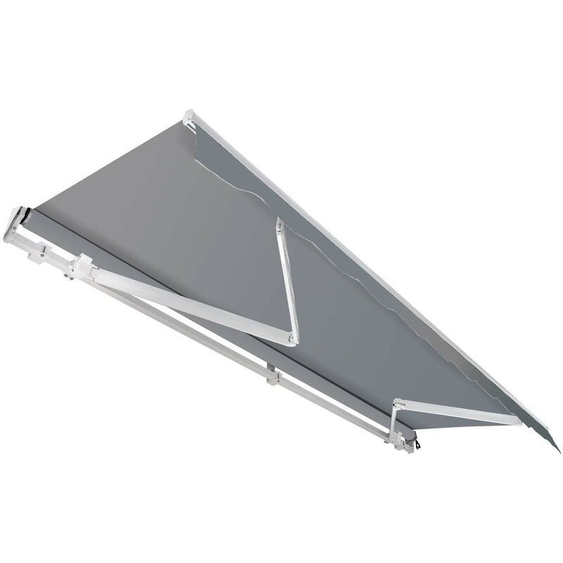 foto del prodotto tenda da sole con bracci a snodo e protezione uv 3x2,5m antracite montaggio a parete balcone toboli