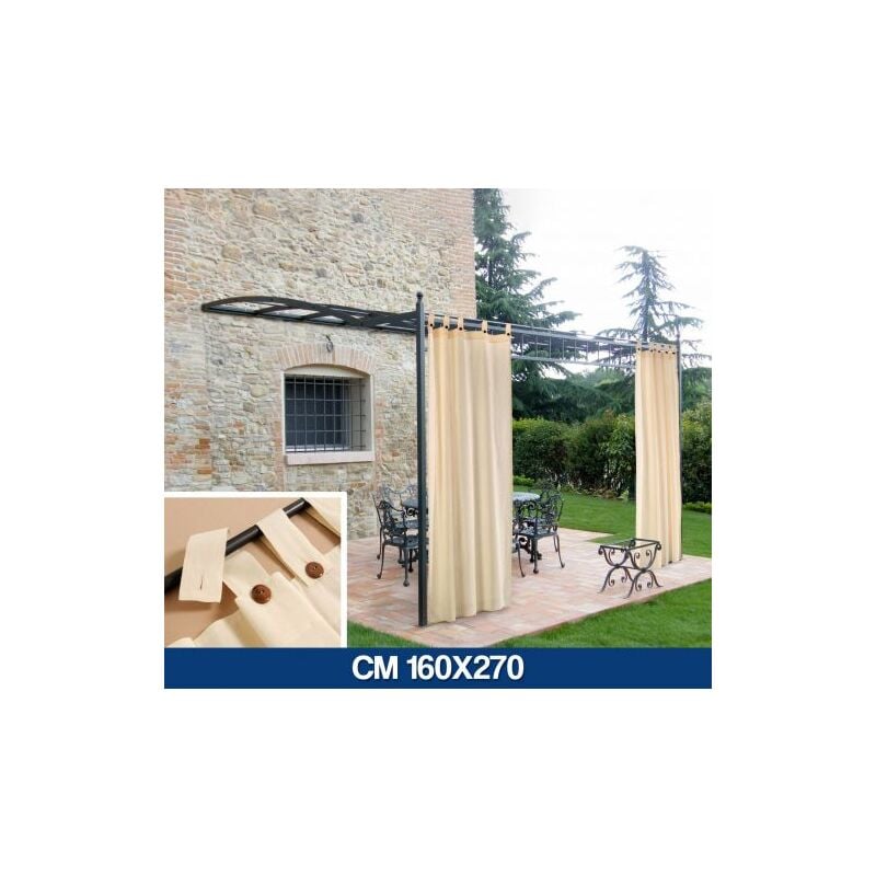 foto del prodotto tenda da sole con bretelle per gazebo 52 pol cm160x270 colore beige