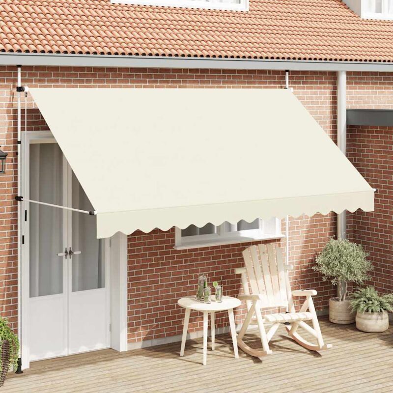foto del prodotto tenda da sole da balcone retrattile manuale crema varie dimensioni dimensioni 350 cm