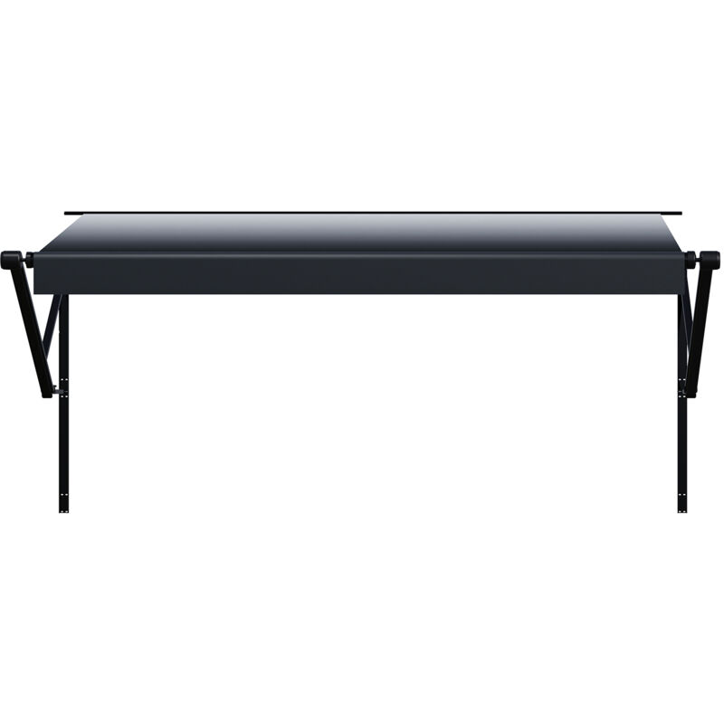 foto del prodotto tenda da sole di ricambio impermeabile in vinile per camper, modello retrattile con telaio in lega di alluminio, nero sfumato, elettrico 4267 mm per