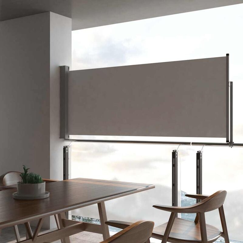 foto del prodotto tenda da sole laterale retrattile 100 x 300 cm grigia vidaxl