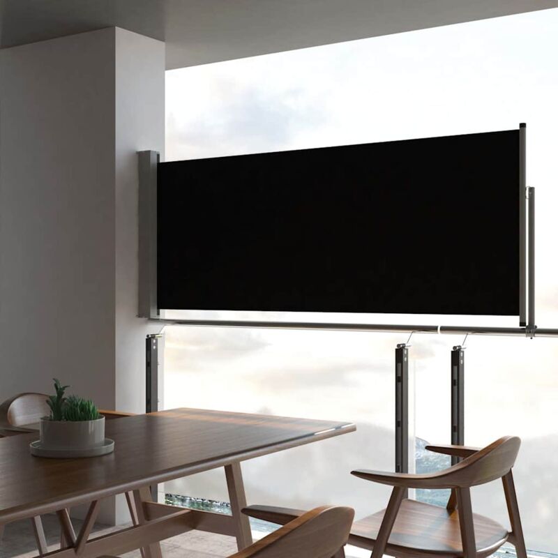 foto del prodotto tenda da sole laterale retrattile 100 x 300 cm nera vidaxl