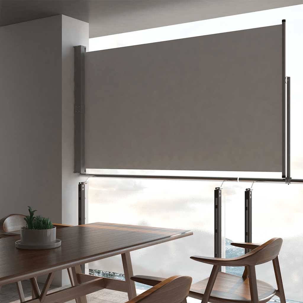 foto del prodotto tenda da sole laterale retrattile 140 x 300 cm grigia