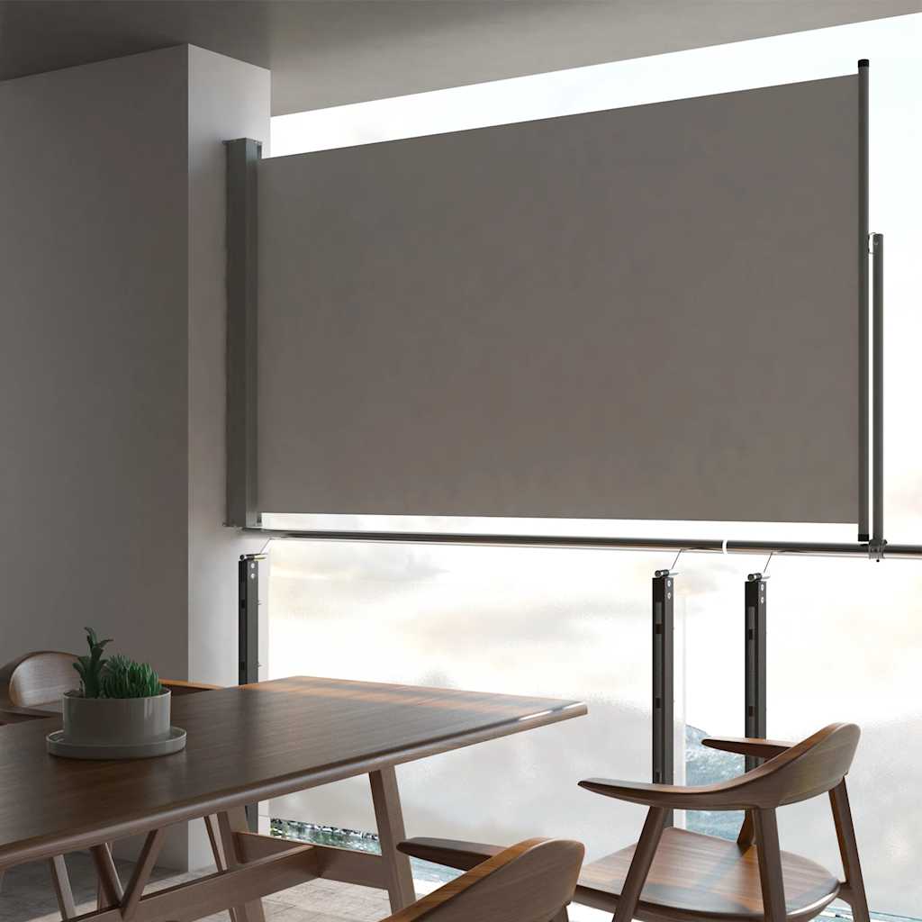 foto del prodotto tenda da sole laterale retrattile 140 x 300 cm grigia cod mxl 66398