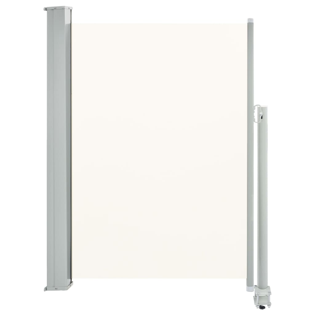 foto del prodotto tenda da sole parasole laterale retrattile per patio giardino terrazza balcone schermo di protezione visiva 100 x 300 cm bianco sporco 02_0007177