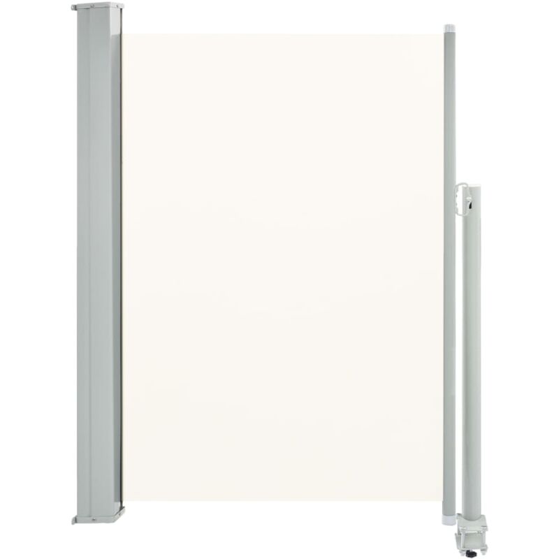 foto del prodotto tenda da sole parasole laterale retrattile per patio giardino terrazza balcone schermo di protezione visiva 100 x 300 cm bianco sporco 020007177