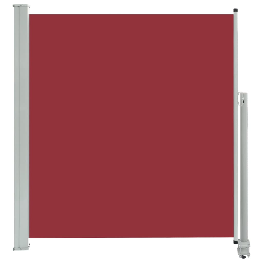 foto del prodotto tenda da sole parasole laterale retrattile per patio giardino terrazza balcone schermo di protezione visiva 140 x 300 cm rosso 02 0007231