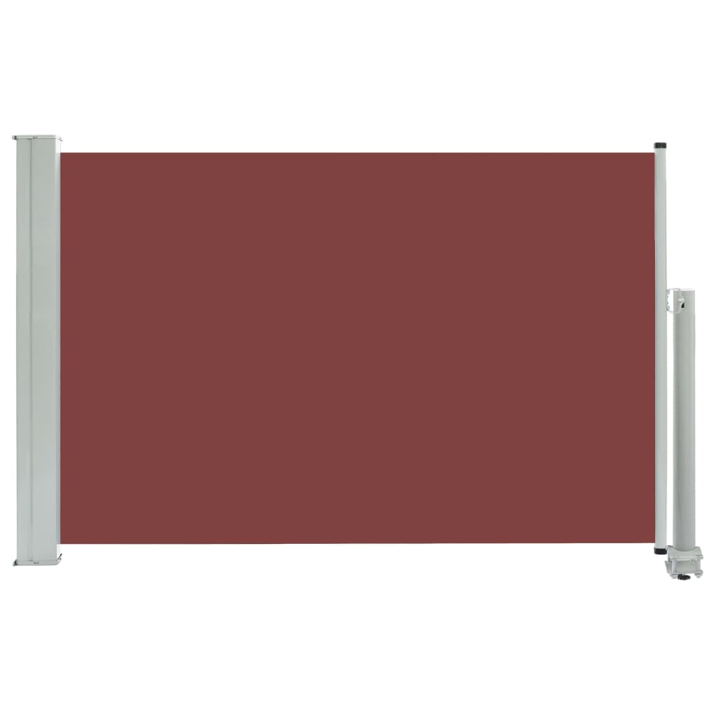 foto del prodotto tenda da sole parasole laterale retrattile per patio giardino terrazza balcone schermo di protezione visiva 60 x 300 cm marrone 02 0007391