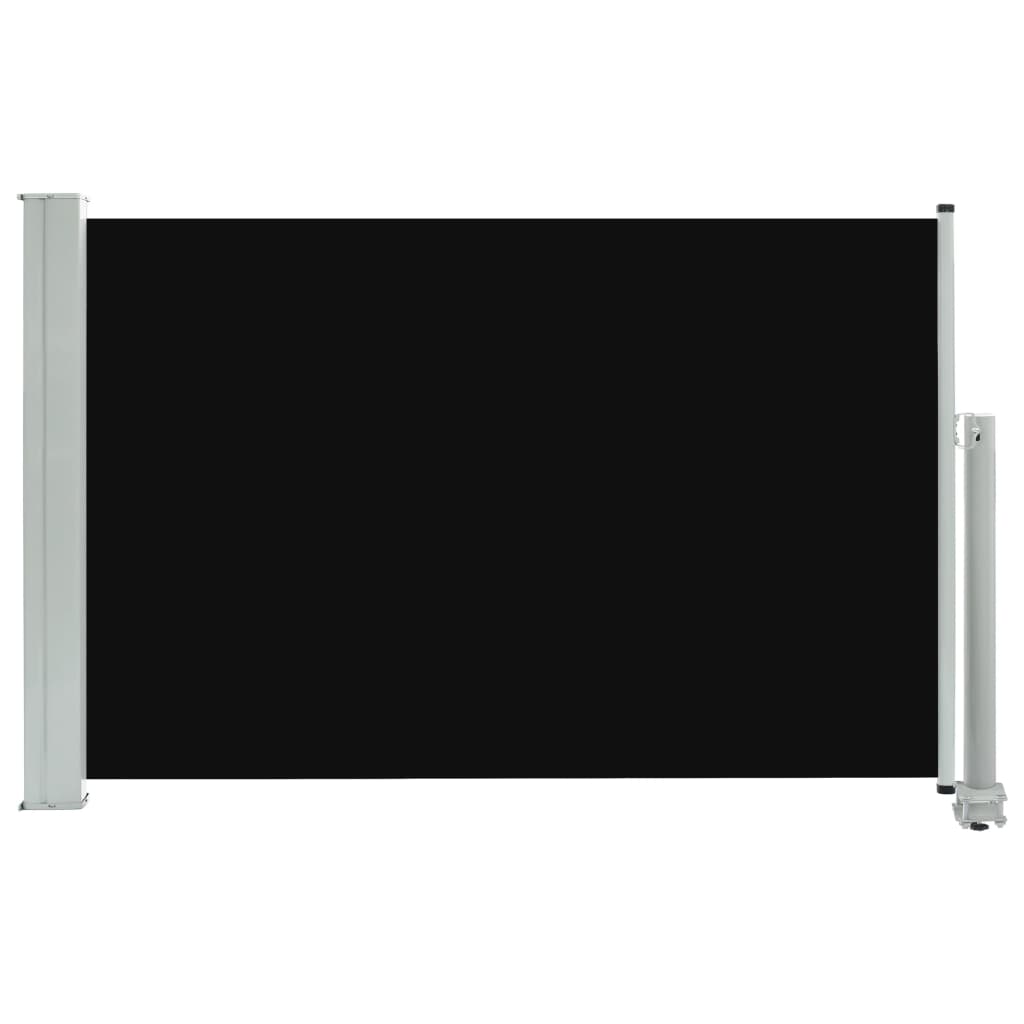 foto del prodotto tenda da sole parasole laterale retrattile per patio giardino terrazza balcone schermo di protezione visiva 60 x 300 cm nero 02 0007392