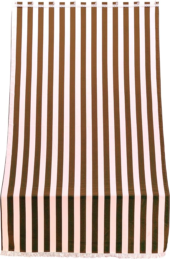 foto del prodotto tenda da sole per porta con anelli 250x140 cm riga marrone t1372910 m