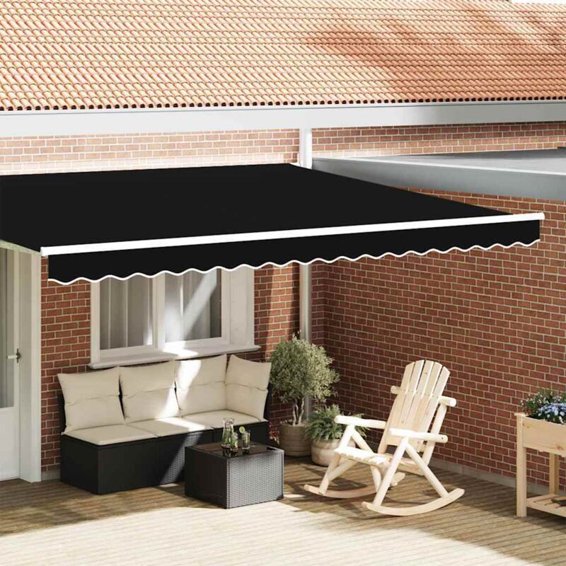 foto del prodotto tenda da sole per telaio da 4.5 m nera 4.3x0.2 m vidaxl