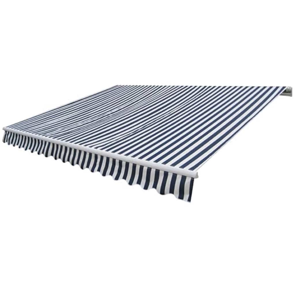 foto del prodotto tenda da sole pieghevole motorizzata 400 cm blu bianca cod mxl 65762