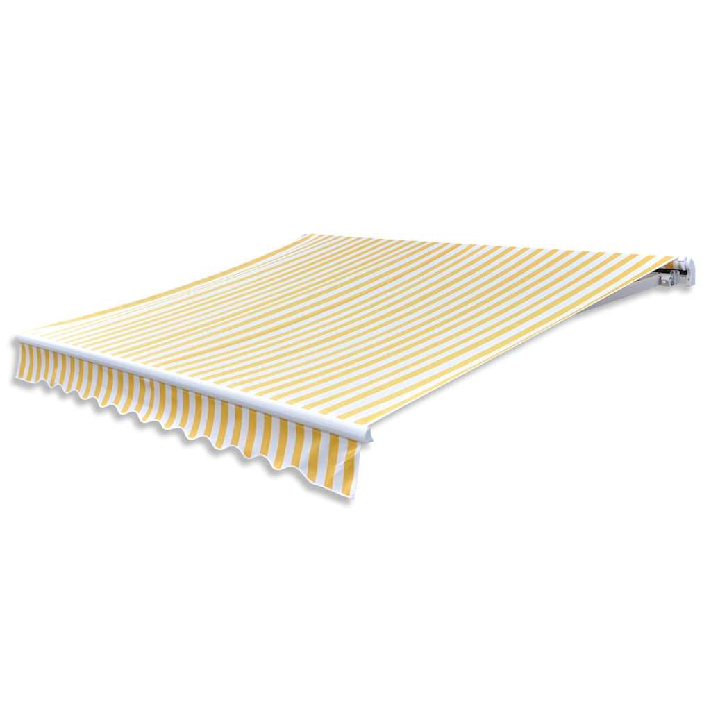 foto del prodotto tenda da sole pieghevole motorizzata 400 cm gialla bianca cod mxl 65764