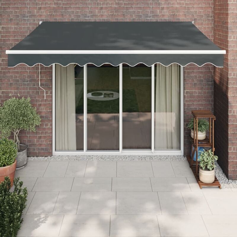 foto del prodotto tenda da sole retrattile antracite 3x2,5 m tessuto e alluminio