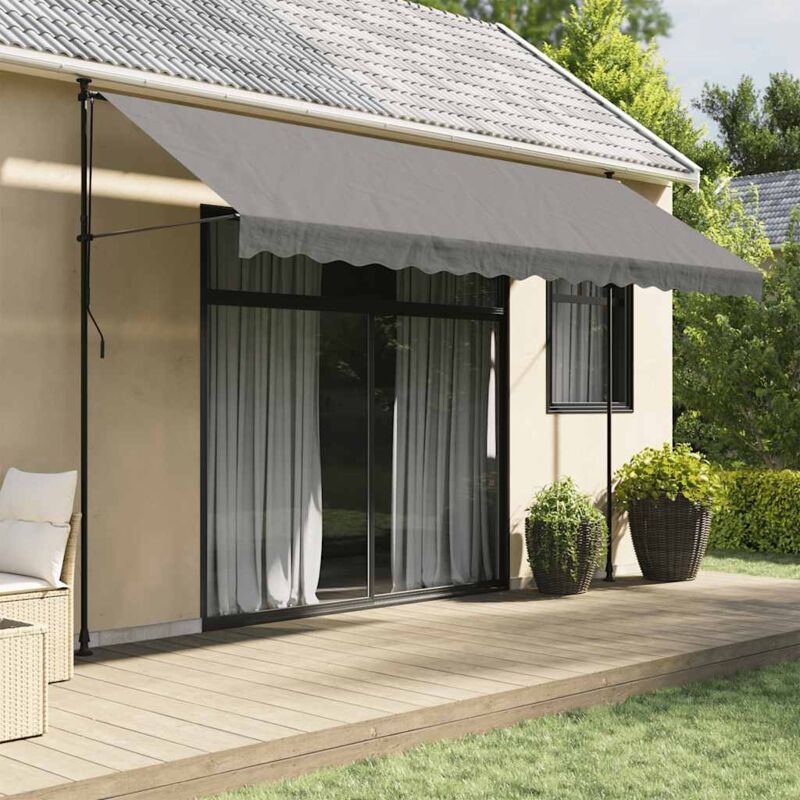 foto del prodotto tenda da sole retrattile antracite 400x150 cm tessuto e acciaio vidaxl