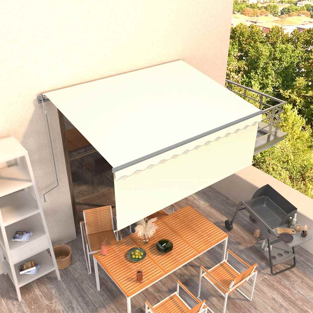 foto del prodotto tenda da sole retrattile automatica con parasole 3x2,5m crema cod mxl 60391