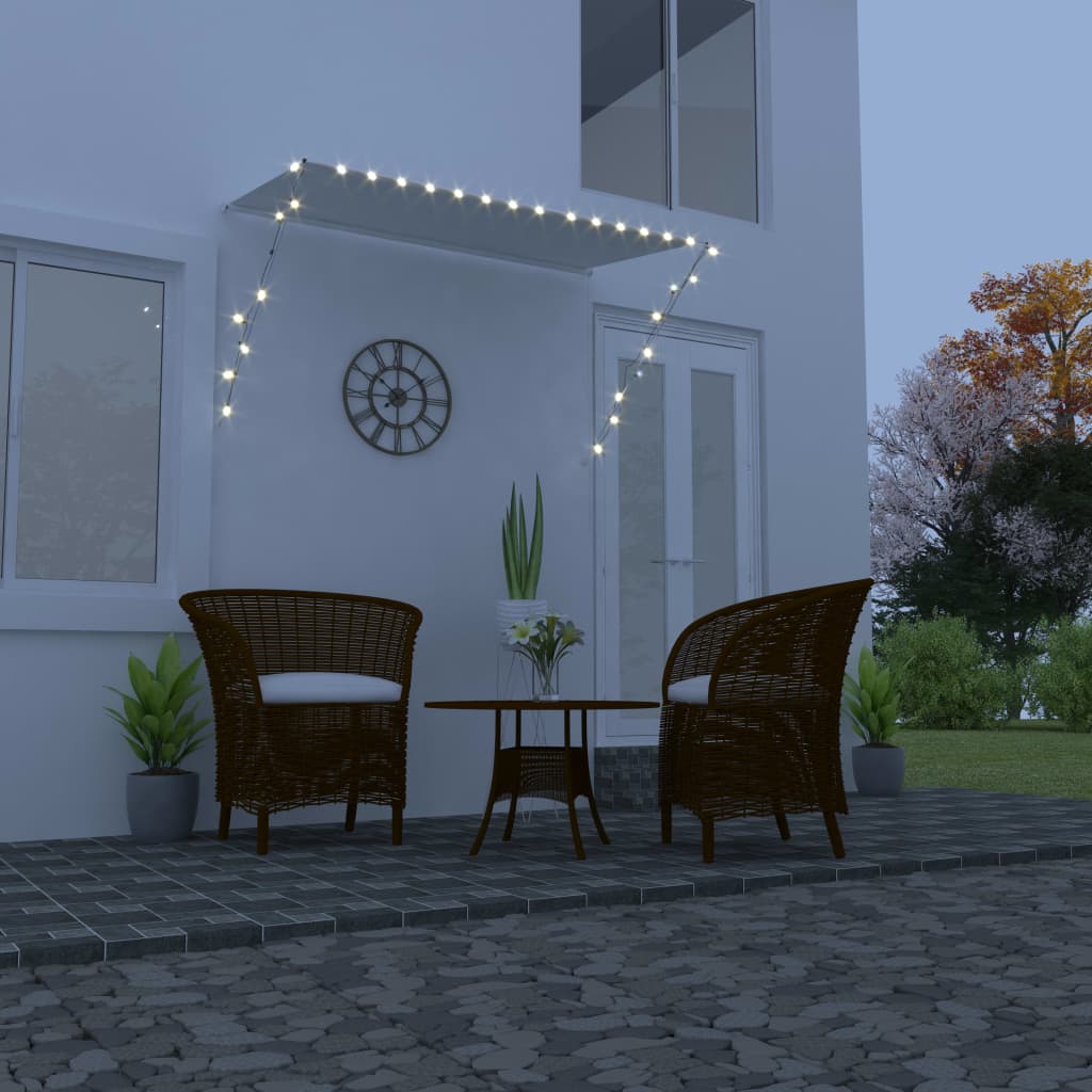 foto del prodotto tenda da sole retrattile con led 250x150 cm crema cod mxl 13349