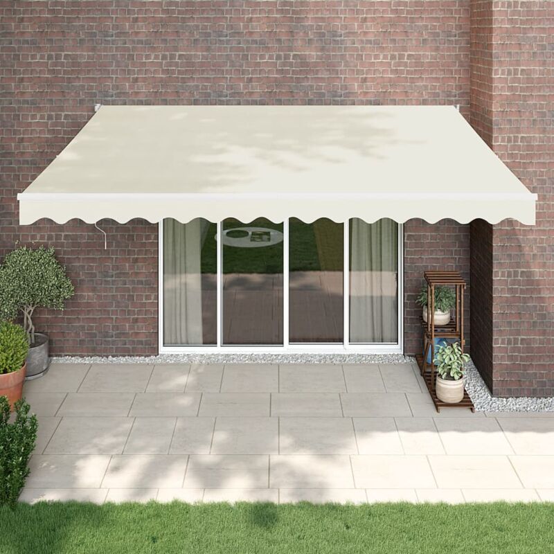 foto del prodotto tenda da sole retrattile crema 4x3 m in tessuto e alluminio