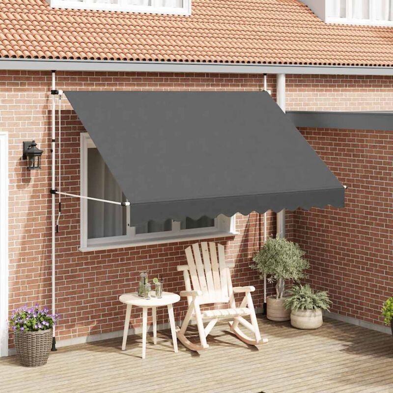 foto del prodotto tenda da sole retrattile manuale 300 cm antracite - vidaxl
