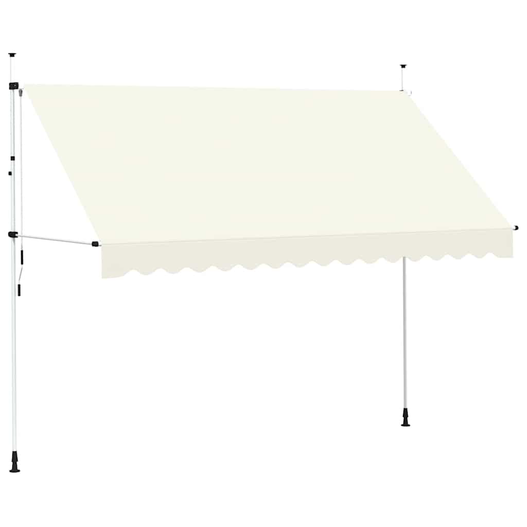 foto del prodotto tenda da sole retrattile manuale 350 cm crema vidaxl