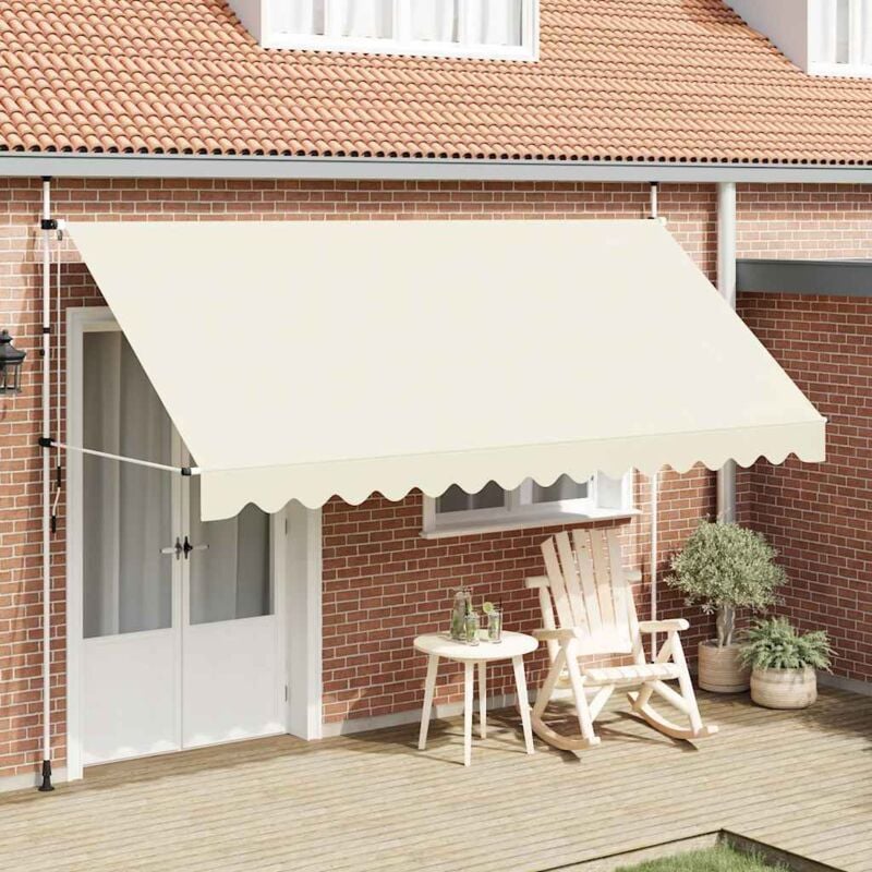foto del prodotto tenda da sole retrattile manuale 400 cm crema vidaxl