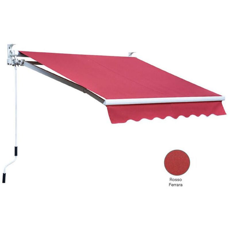 foto del prodotto tenda da sole rossa 400x300 avvolgibile esterno inclinazione regolabile