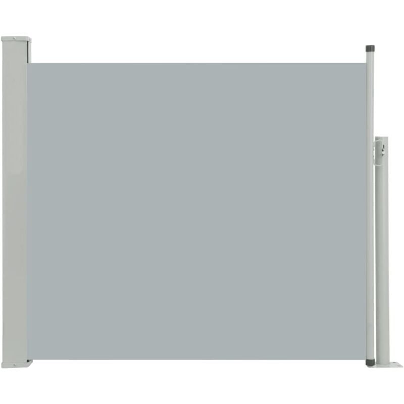 foto del prodotto tenda da sole schermo laterale retrattile per la privacy per patio giardino terrazza balcone schermo di protezione visiva 100 x 300 cm grigio