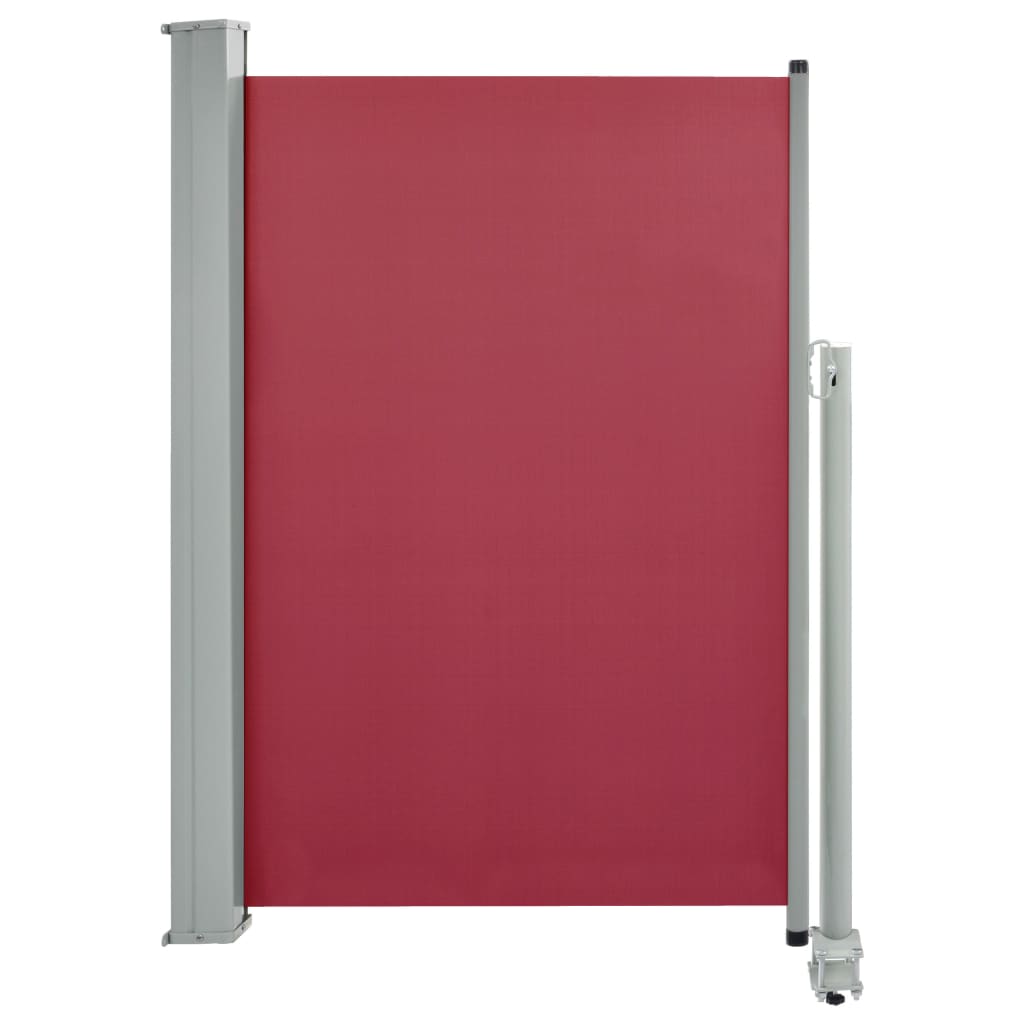 foto del prodotto tenda da sole schermo laterale retrattile per la privacy per patio giardino terrazza balcone schermo di protezione visiva 120 x 300 cm rosso 02 0007221