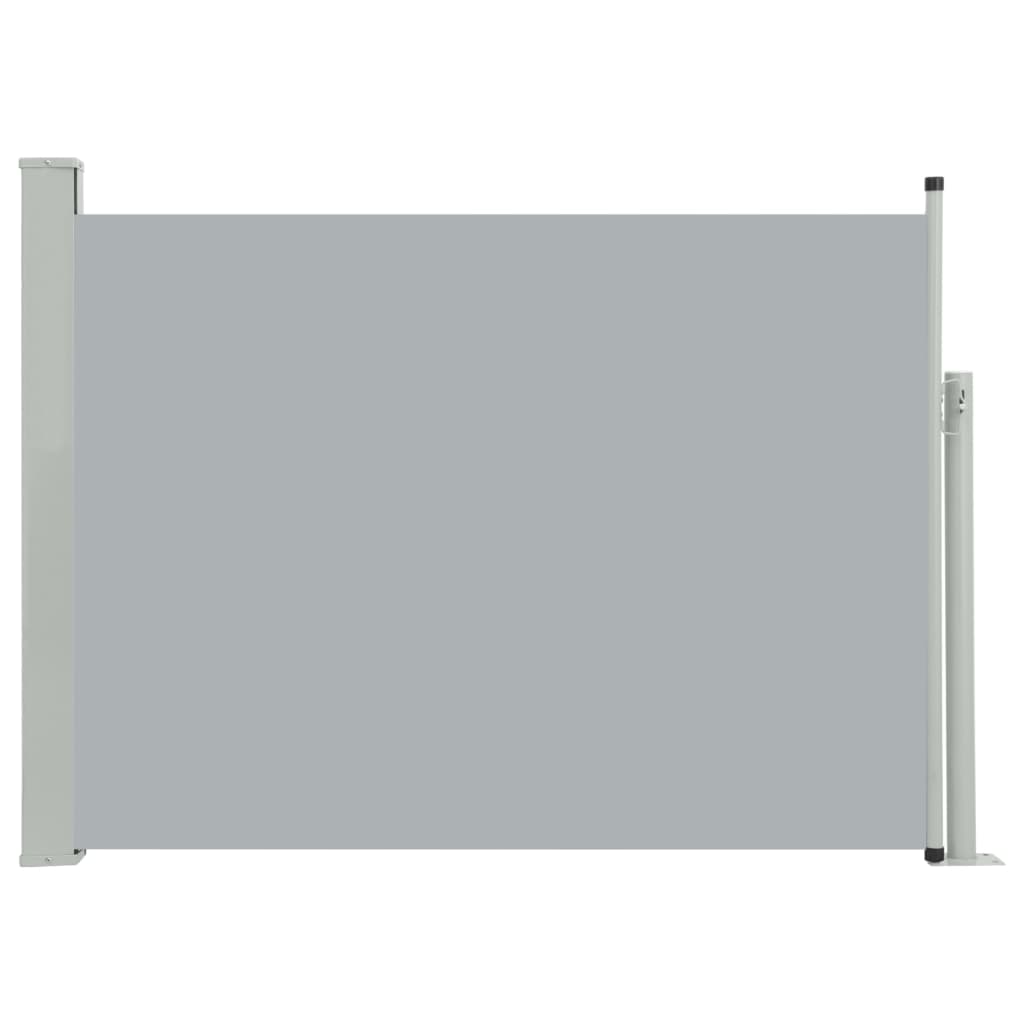 foto del prodotto tenda da sole schermo laterale retrattile per la privacy per patio giardino terrazza balcone schermo di protezione visiva 120 x 500 cm grigio 02 0007224