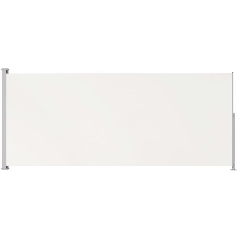 foto del prodotto tenda da sole schermo laterale retrattile per la privacy per patio giardino terrazza balcone schermo di protezione visiva 180 x 500 cm crema 020007336