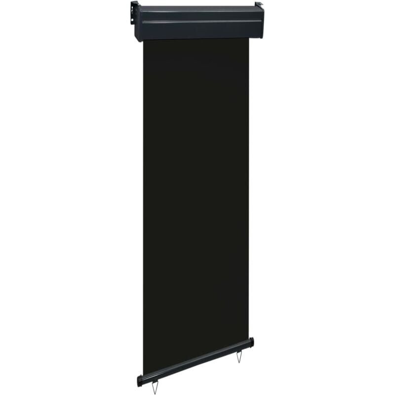 foto del prodotto tenda da sole schermo laterale retrattile per la privacy per patio giardino terrazza balcone schermo di protezione visiva 60 x 250 cm nero 020007036