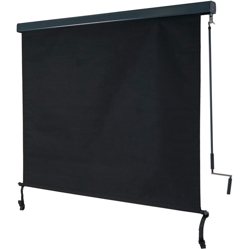 foto del prodotto tenda da sole verticale avvolgibile per finestra hhg 621 180x250cm antracite