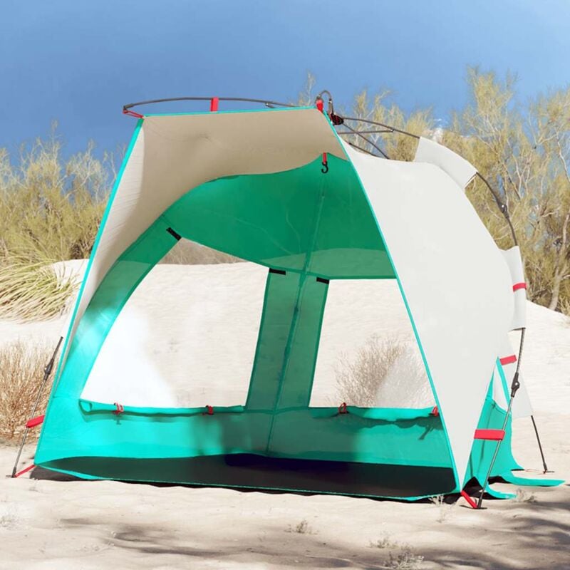 foto del prodotto tenda da spiaggia 2 persone verde rilascio rapido impermeabile vidaxl