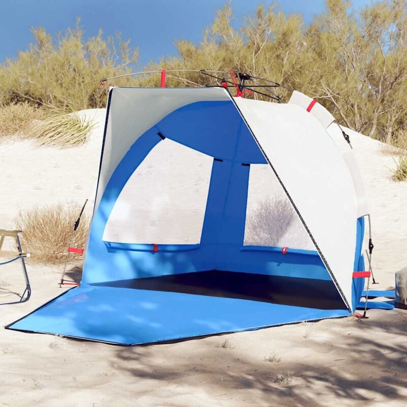 foto del prodotto tenda da spiaggia 2persone azzurro rilascio rapido impermeabile vidaxl