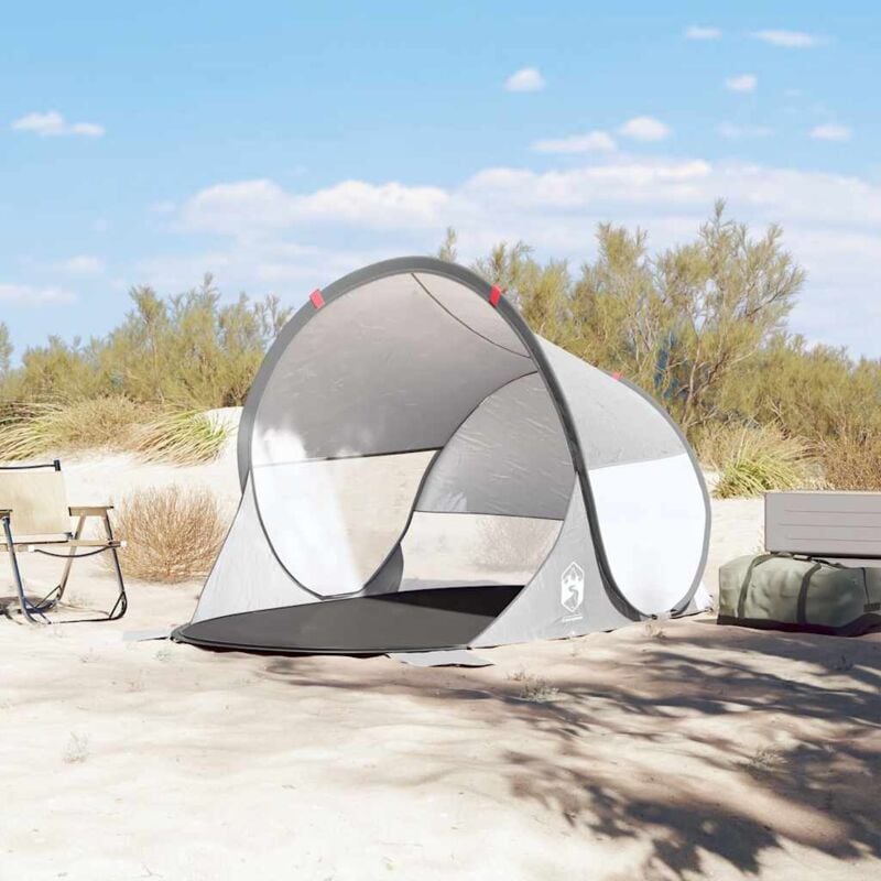 foto del prodotto tenda da spiaggia pop up grigia impermeabile vidaxl