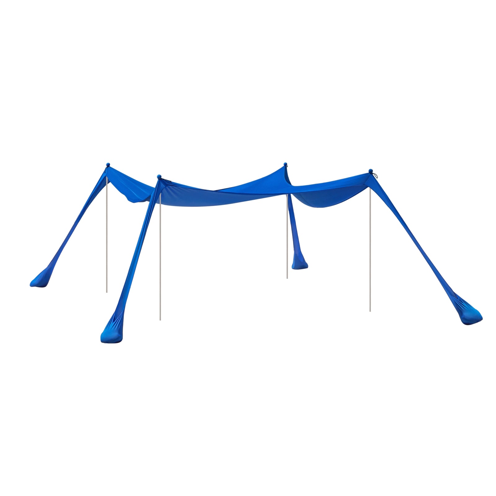 foto del prodotto tenda da spiaggia portatile tenda parasole con 4 aste spiaggia con protezione dai raggi uv upf 30 blu 400x400x200cm ozt02 db