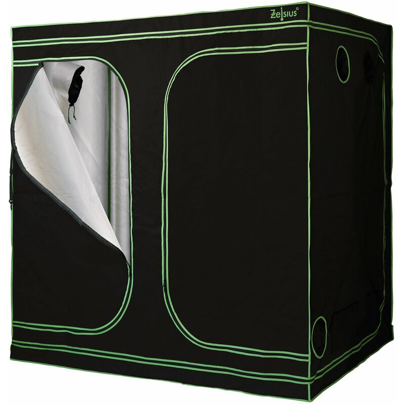 foto del prodotto tenda di coltivazione 240 x 120 x 200 cm nero verde coltivazione di piante da interno zelsius
