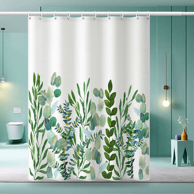 foto del prodotto tenda doccia antimuffa, tenda da doccia 180 x 200 cm, tenda doccia tessuto impermeabile, poliestere tenda da bagno lavabili con 12 ganci, per