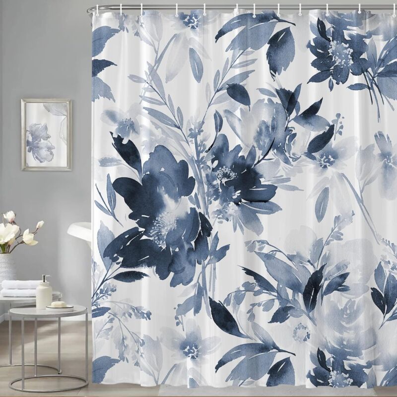 foto del prodotto tenda doccia antimuffa, tenda vasca da bagno poliestere tessuto lavabile, impermeabile e facile da pulire tipo c 180x180cm
