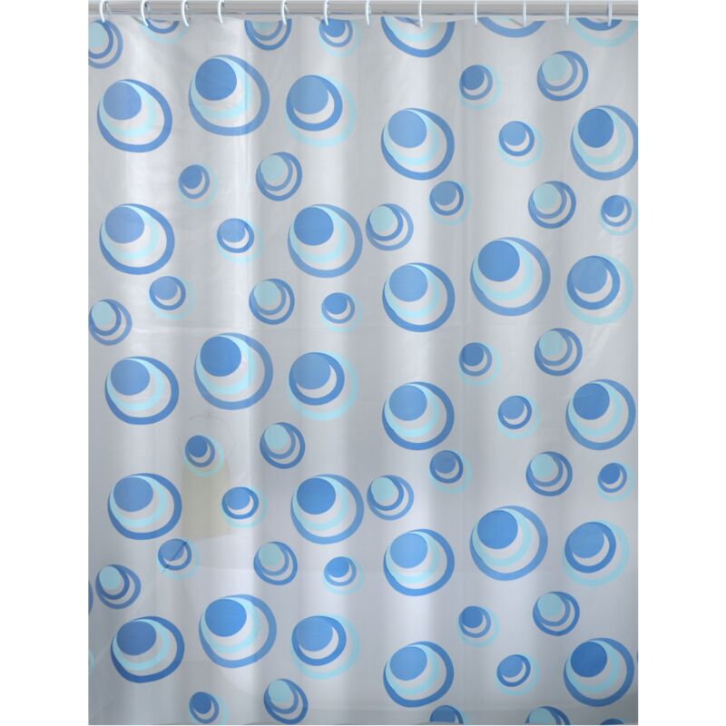 foto del prodotto tenda doccia bagno in peva orbita azzurro 240x200