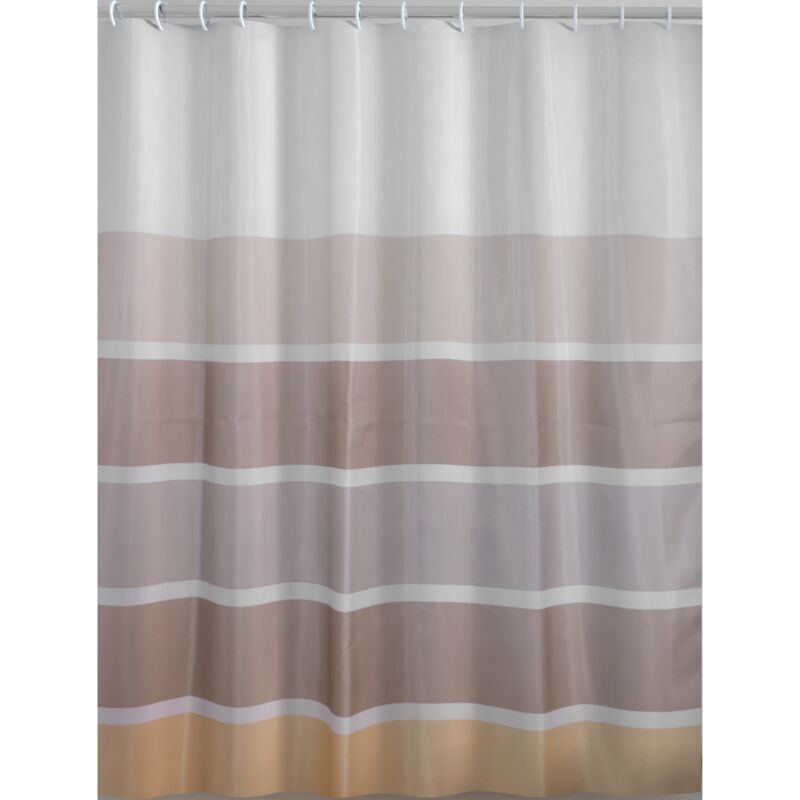 foto del prodotto tenda doccia bagno in poliestere spiaggia beige marrone 180x200 cm