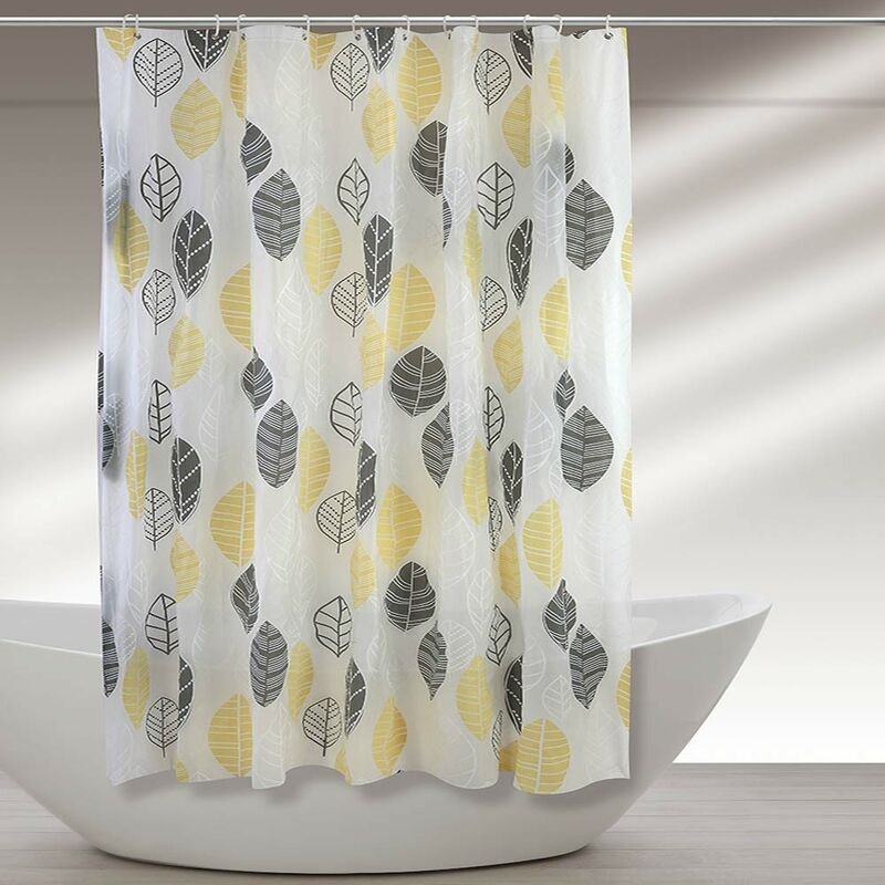 foto del prodotto tenda doccia da bagno con ganci fantasia floreale in peva formato 180 x 200 cm