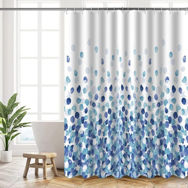 foto del prodotto tenda doccia impermeabile, tenda bagno doccia in poliestere, orlo ponderato, asciugatura rapida 80x180cm